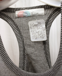 7th Avenue Design Studio - White Sheer w/ Black Swiss Dot Ruffle Blouse w/ Black Lace - Size M  (w/ Tag)