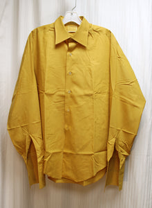 Vintage Men's - Hampshire House by Van Heusen - Golden Rod, French Cuff Long Sleeve Button Up Shirt - Size L (Approx, See Measurements)