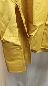 Vintage Men's - Hampshire House by Van Heusen - Golden Rod, French Cuff Long Sleeve Button Up Shirt - Size L (Approx, See Measurements)