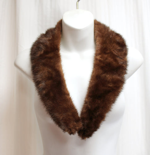 Vintage - Brown Fur Mink Collar
