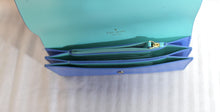 Load image into Gallery viewer, Kate Spade- Two Tone Blue w/ Green Lining &quot;Arbour Hill&quot; Smooth Leather w/ Snap Closure Wallet
