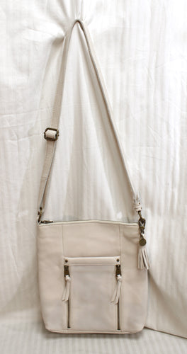 The Sak - Bone Pebble Leather, Tassel Zip Bag w/ Adjustable Shoulder Strap