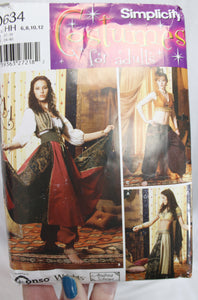 Andrea Schewe - Simplicity Costumes for Adults, # 0634 Size HH - 6-12 - Sewing Pattern - Uncut
