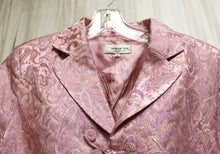 Load image into Gallery viewer, Vintage - Dragon Silk- Lavender &amp; Pink Jacquard Jacket - See Measurements 19&quot; Chest (pit to pit)