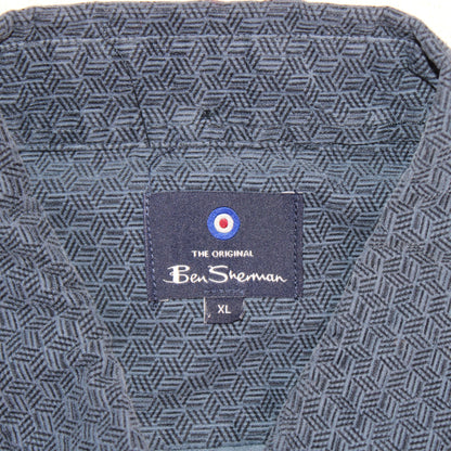 Ben Sherman - Navy Blue Long Sleeve Button-up Shirt - Size XL