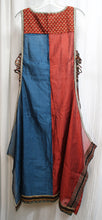 Load image into Gallery viewer, Silk-  Open Sides w/ Waist Lacing, Long Tunic w/ Beads &amp; Shell Detailing Ethnic Tunic - Size XL (hand finished detailing)