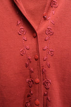 Load image into Gallery viewer, Clio Petites - Red Silk Sweater Twin Set - Size- Petite L