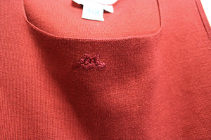 Clio Petites - Red Silk Sweater Twin Set - Size- Petite L