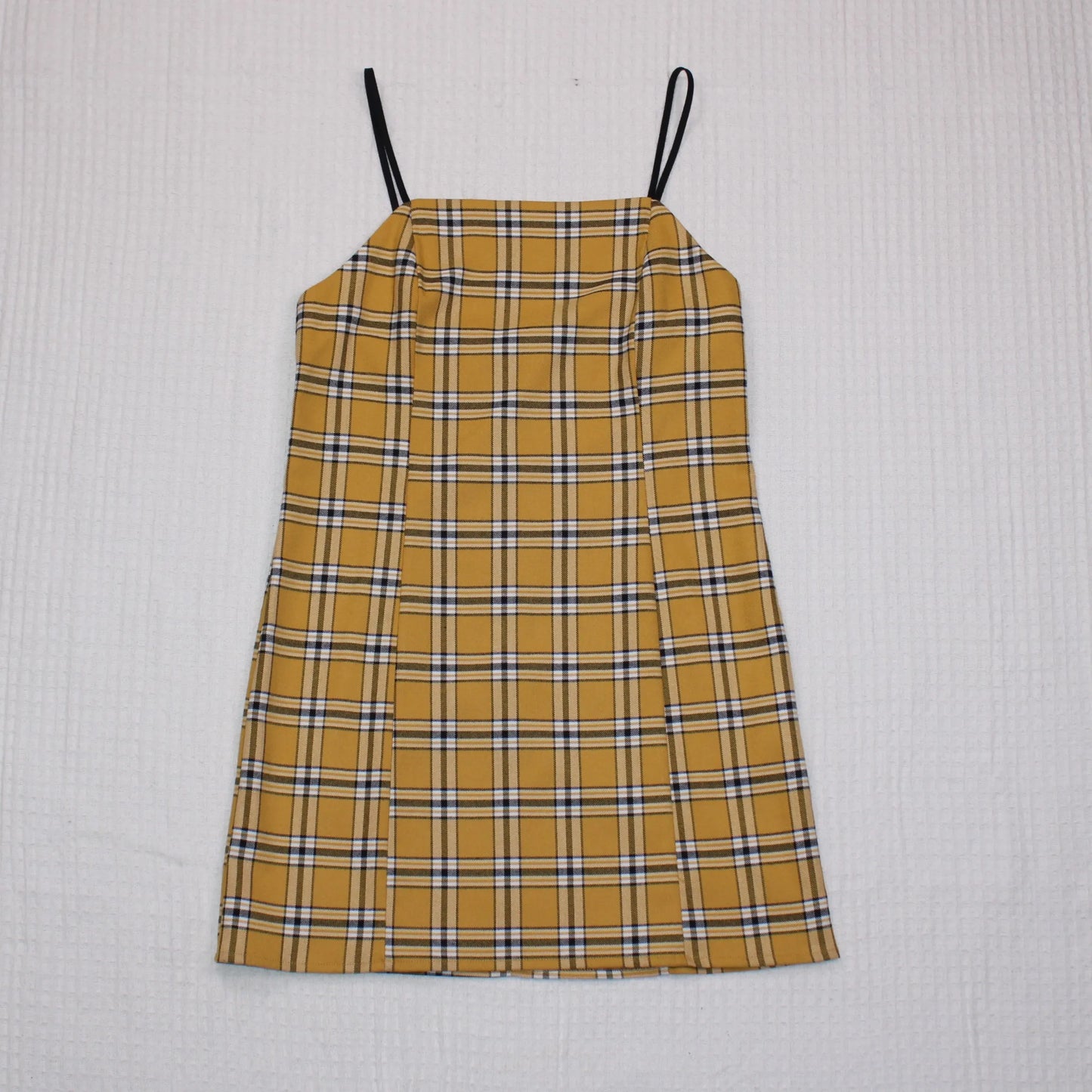 Urban Outfitters - Yellow Plaid Slip Mini Dress - Size S-P