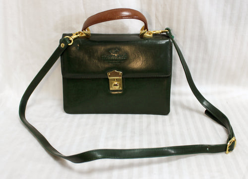 Vintage - Golden Duck Leather Collection - Green Leather Purse w/ Adjustable & Removable Strap