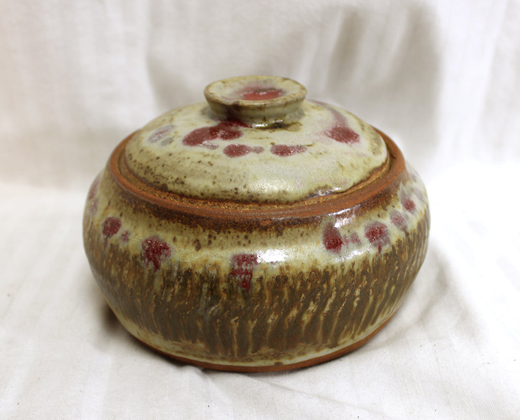 Handmade Ceramic, Large Trinket Dish w/ Lid