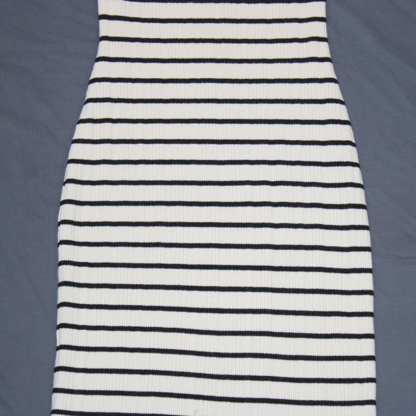 Abercrombie & Fitch - Black & White Stripped High-Neck Midi Sweater Dress - Size S