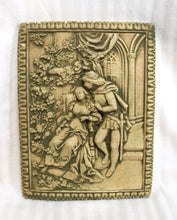 Load image into Gallery viewer, Vintage - 3D Medieval/Renaissance Scene Wall Plaque  9.25&quot;