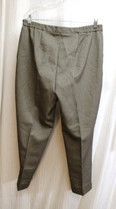 Vintage 90's - May King - 2 Pc Gray w/ Subtle Blue & Green Pinstripe Suit - Size 17 (See Measurements - 32" Waist)