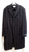 Load image into Gallery viewer, Men&#39;s Il Canto, Italian Designer- 3 PC Black w/ Red Pin Stripe, Shirt, Vest &amp; Long Jacket - Size 16.5 Shirt, 40 Jacket