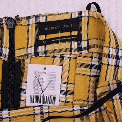 Urban Outfitters - Yellow Plaid Slip Mini Dress - Size S-P