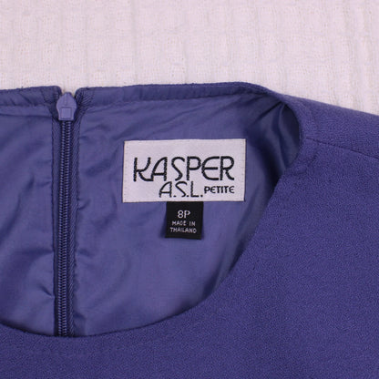 Kasper ASL Petite - Blue Sleeveless Shift Dress - Size 8P