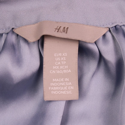 H & M - Light Blue Chiffon Dress With Tie Belt - Size XS