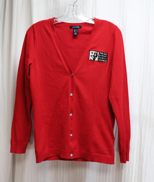 Lands' End - The Walt Disney Family Museum *STAFF* V-Neck Cardigan Sweater w/ Logo Patch - Size S