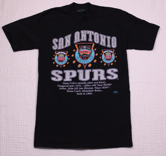 Home Team Advantage - Vintage - Black San Antonio Spurs Western Conference Champs T-Shirt- Size XL