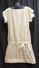 Load image into Gallery viewer, Vintage 1980&#39;s- Coquille San Francisco - Yellow &amp; White Vertical Stripe Drop Waist Short Dress - Size 5/6 (Vintage-See Measurements 18.5&quot; Chest)