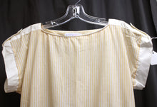 Load image into Gallery viewer, Vintage 1980&#39;s- Coquille San Francisco - Yellow &amp; White Vertical Stripe Drop Waist Short Dress - Size 5/6 (Vintage-See Measurements 18.5&quot; Chest)