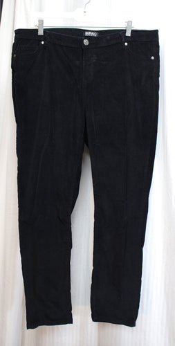 Buffalo, David Bitton- Black Velvet Stretch High Rise Skinny Jeans - Size 16/36
