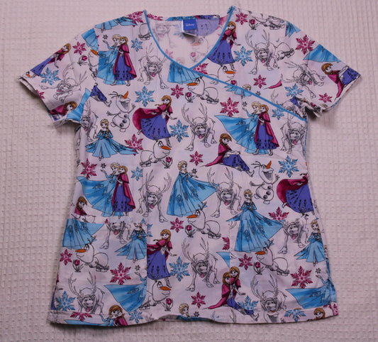 Disney - Frozen Pattern Scrub Top - Size M