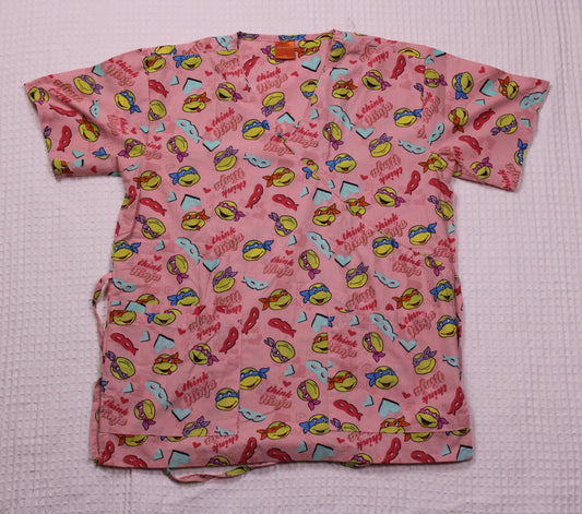 Nickelodeon - Pink TNMT Scrub Top - Size M
