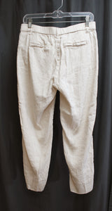 J.Jill - Natural/Oatmeal - Stretch Linen Carpi Length Pants -Size S