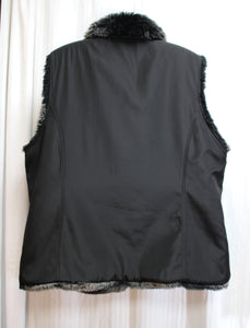 Kristen Blake - Brown & Black Reversible Faux Fur Vest - Size XXL