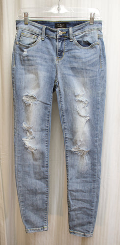 Judy Blue - Distressed Stretch Skinny Blue Jeans - Size 7/28