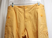 Load image into Gallery viewer, Coldwater Creek - Tangerine Lightweight Cotton, Cropped Cargo Pants w/ Drawstring Hem - Size 14