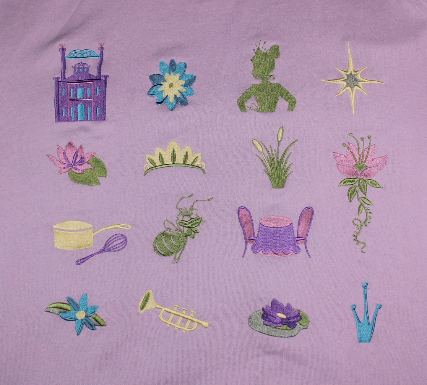 BoxLunch - Disney The Princess and The Frog Icons Collared Crewneck Sweatshirt - Size L
