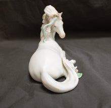 Load image into Gallery viewer, Vintage 1986, Enesco Porcelain Fantasy Floral Unicorn - 8.5&quot;