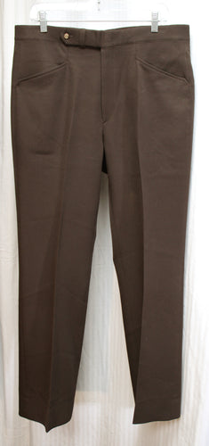 Men's Vintage - Sansabelt, Jaymar Ruby, Brown Trousers - Size - 34