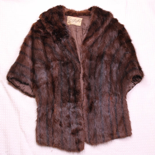 Leo's Fur Shop Bakersfield, CA - Mink Fur Shawl Wrap - No size Tag