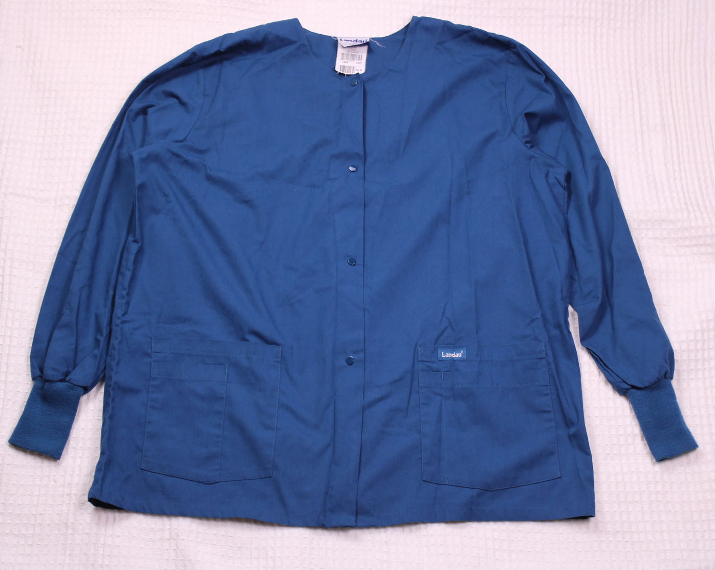 Landdau - Aqua Snap-Front Scrub Jacket - Size XL