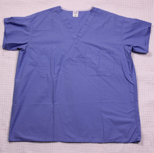 Standard Textile - Ciel Blue V-neck Scrub Top - Size L