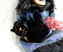 Load image into Gallery viewer, Vintage 2002- Dan Dee, Spooky Hollow (Jo-ann Stores) - Halloween Witch Shelf Sitter w/ Black Cat
