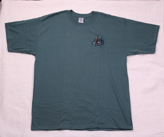 Drift Creek - Vintage - Green Sitka Alaska Embroidered T-Shirt - Size XL