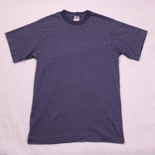 Vintage - Blue Stripped T-Shirt - Size L