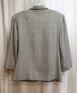 Vintage- Express Campagnie Internationale Tailleur - Black & White Check Plaid Blazer - Size 7/8 (Vintage See Measurements)
