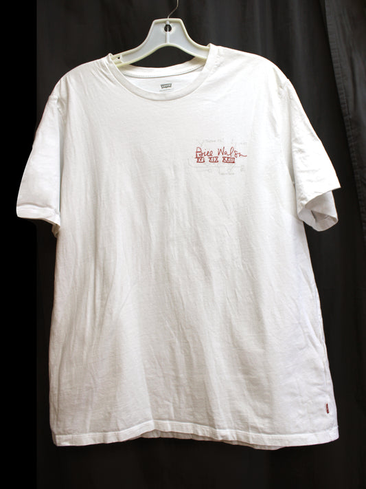 Levi's - Limited Edition, Bill Walsh "The Catch" XVI, XIX, XXIII 2-Sided  White T-Shirt - Size XL