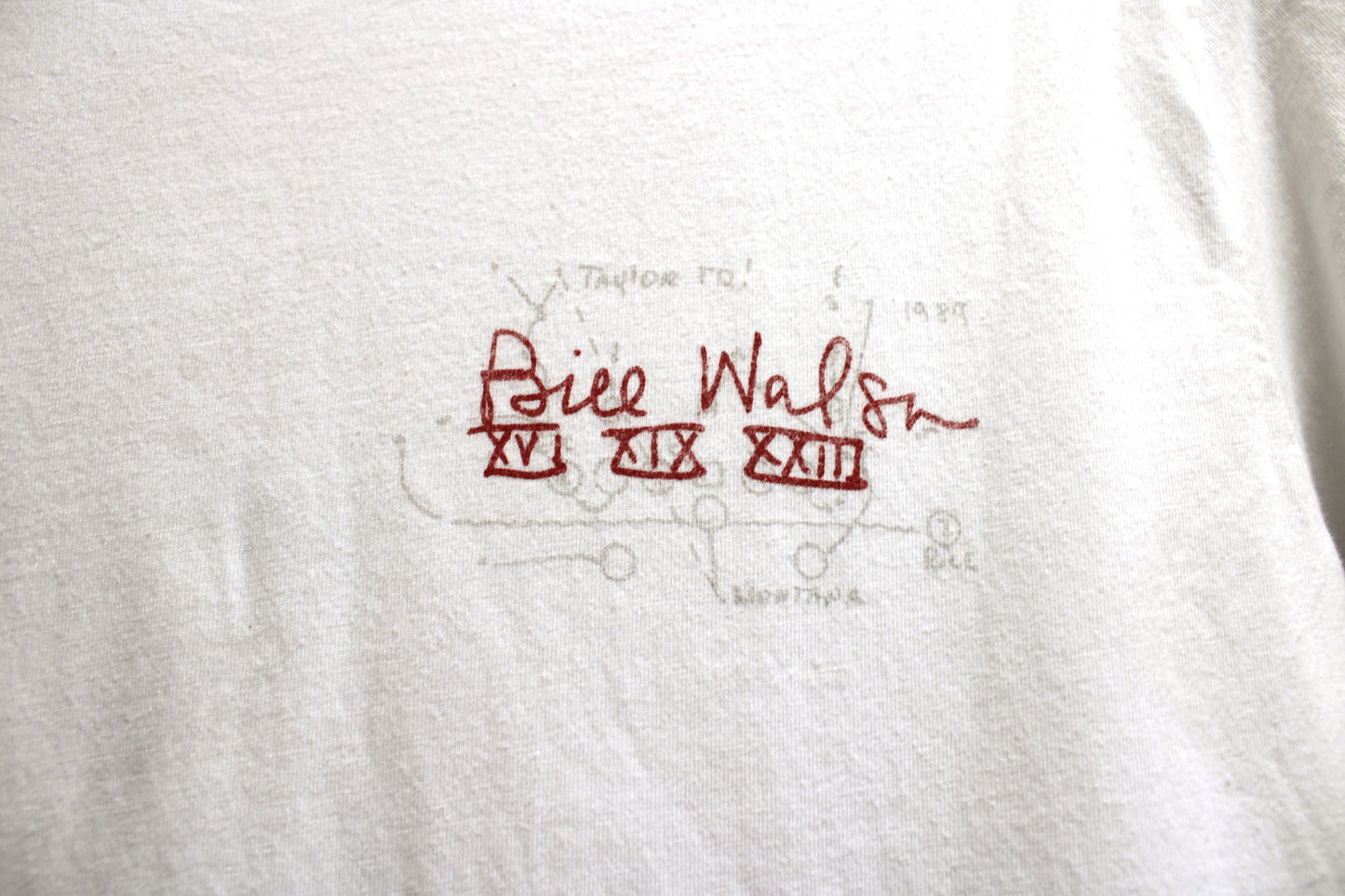 Levi's - Limited Edition, Bill Walsh "The Catch" XVI, XIX, XXIII 2-Sided  White T-Shirt - Size XL