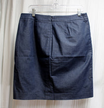 Load image into Gallery viewer, Loft - Light Weight, Dark Denim Blue, Nautical Button Detail Skirt - Size 10