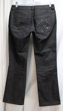 Load image into Gallery viewer, St John - Black Low Rise Stud &amp; Beaded Embellished Back Pocket jeans- Size 2
