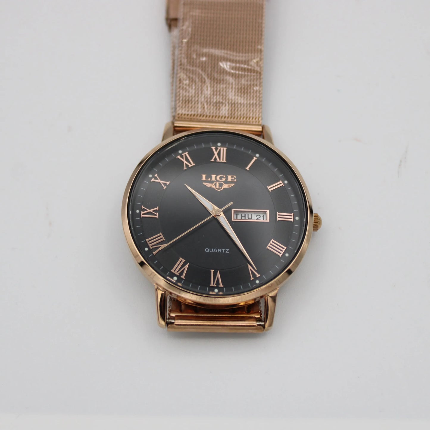 Lige Rose Gold-Tone Stainless Steel Watch