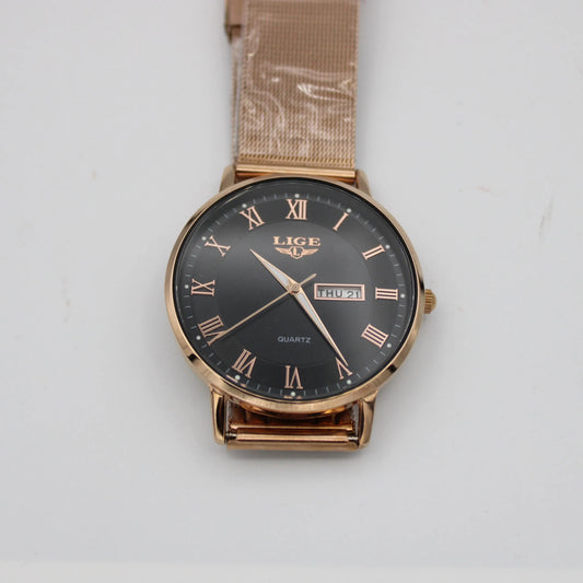 Lige Rose Gold-Tone Stainless Steel Watch