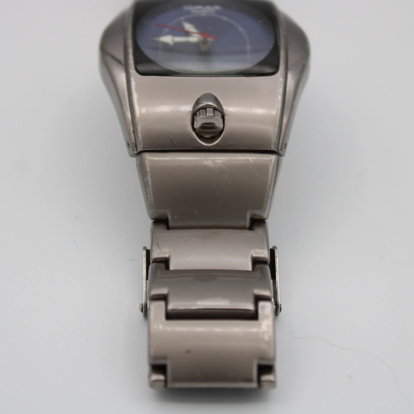 Omax Gunmetal "Space-age" Design Wristwatch